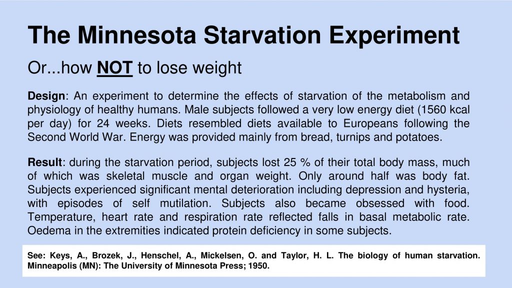 Minnesota starvation experiment