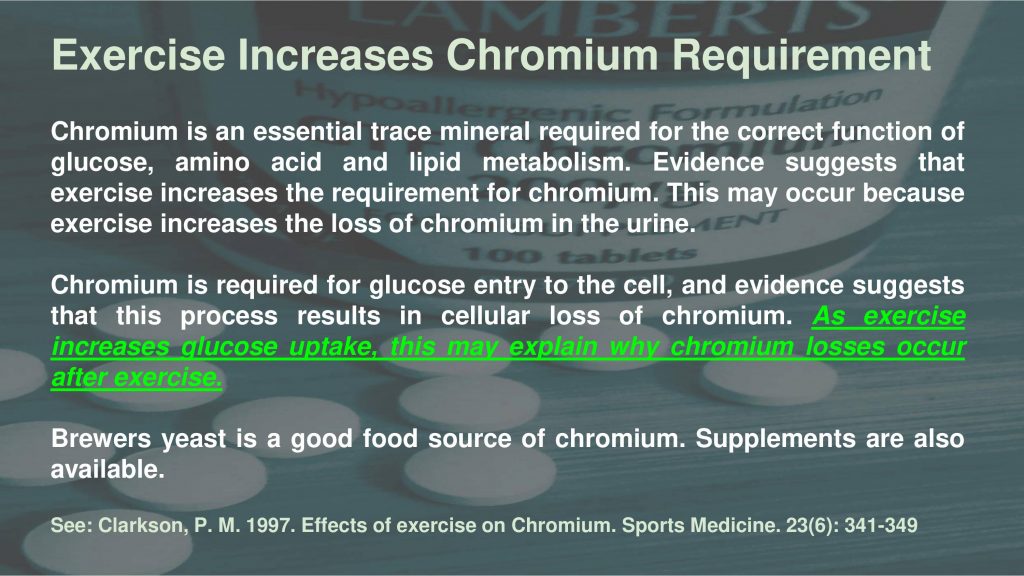 chromium exercise