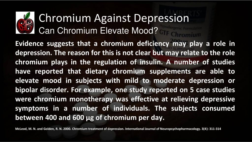 chromium depression anxiety