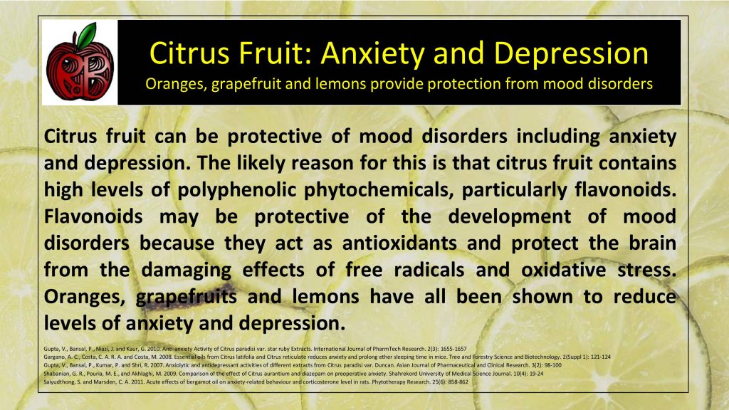 citrus fruit anxiety depression